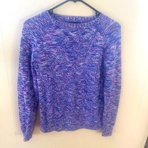 Purple and blue marled Lands’ End sweater S or M